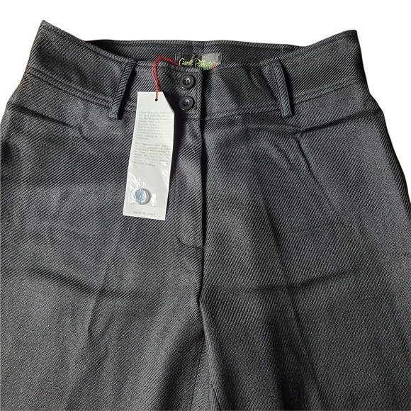 NWT Carol Patterson MEDIUM black wide leg pants TSC tweed lagenlook normcore - Picture 3 of 8